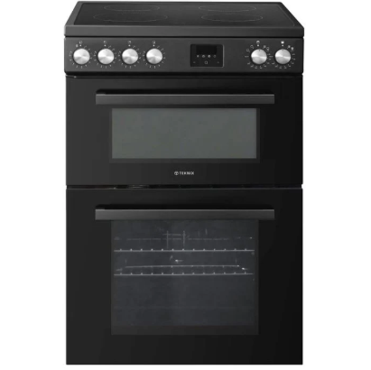 Teknix TKED64INDB 60cm Induction Hob Double Oven Electric Cooker in Black [Energy Class AA Rated] - POHW0065