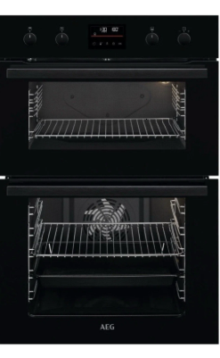 AEG 6000 DCB535060B (74) SurroundCook Electric Double Built-in Oven in Black - A/A Rated - (Ex Display) - HW182574