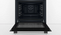 Bosch Series 2 HHF113BA0B (86) Built-In Electric Single Oven in Black with 13 Amp Plug - A Rated - (Ex Display) - HW182386