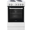 Teknix TKES54W 50cm Solid Plate Cooker with Single Cavity Oven in White - A Rated - POHW0108